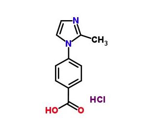 4-(2-Methyl-1H-imidazol-1-yl)benzoic acid hydrochloride (CAS 921938-78-5) - chemical structure image