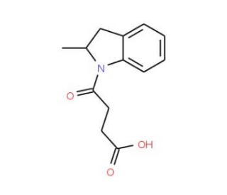 4-(2-Methyl-2,3-dihydro-1H-indol-1-yl)-4-oxobutanoic acid - chemical structure image