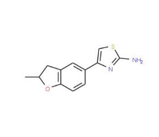 4-(2-Methyl-2,3-dihydro-benzofuran-5-yl)-thiazol-2-ylamine - chemical structure image
