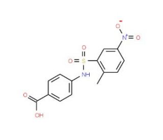 4-(2-Methyl-5-nitro-benzenesulfonylamino)-benzoic acid - chemical structure image