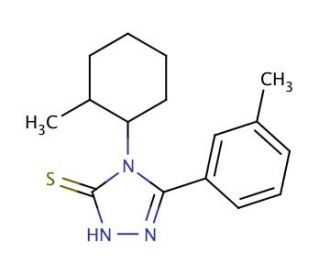 4-(2-Methyl-cyclohexyl)-5-m-tolyl-4H-[1,2,4]triazole-3-thiol - chemical structure image