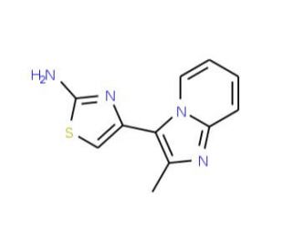 4-(2-Methylimidazo[1,2-a]pyridin-3-yl)-thiazol-2-ylamine dihydrobromide (CAS 436099-84-2) - chemical structure image