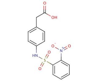 (4-{[(2-nitrophenyl)sulfonyl]amino}phenyl)acetic acid - chemical structure image