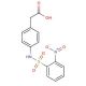 (4-{[(2-nitrophenyl)sulfonyl]amino}phenyl)acetic acid - chemical structure image