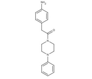 4-[2-oxo-2-(4-phenylpiperazin-1-yl)ethyl]aniline - chemical structure image