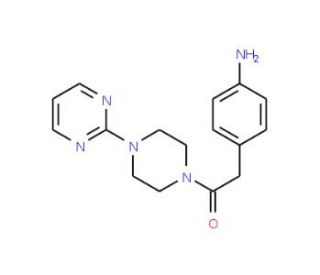 4-[2-oxo-2-(4-pyrimidin-2-ylpiperazin-1-yl)ethyl]aniline - chemical structure image