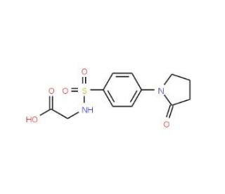 ({[4-(2-oxopyrrolidin-1-yl)phenyl]sulfonyl}amino)acetic acid - chemical structure image