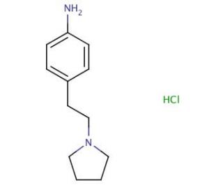 4-(2-(Pyrrolidin-1-yl)ethyl)aniline hydrochloride (CAS 1135228-86-2) - chemical structure image