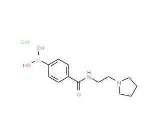 4-(2-(Pyrrolidin-1-yl)ethylcarbamoyl)phenylboronic acid, HCl (CAS 957060-70-7) - chemical structure image