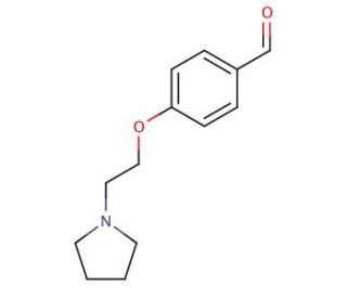 4-(2-pyrrolidin-1-ylethoxy)benzaldehyde (CAS 99556-74-8) - chemical structure image