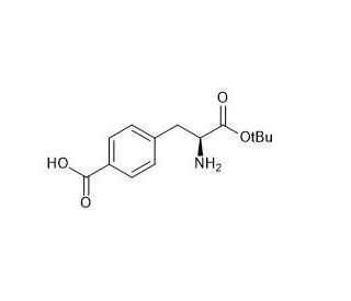 4-{2(S)-Amino-3-[(2-methyl-2-propanyl)oxy]-3-oxopropyl}benzoic acid - chemical structure image