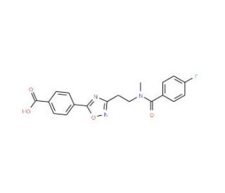 4-(3-{2-[(4-Fluorobenzoyl)(methyl)amino]ethyl}-1,2,4-oxadiazol-5-yl)benzoic acid - chemical structure image