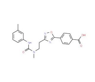 4-{3-[2-(Methyl{[(3-methylphenyl)amino]carbonyl}-amino)ethyl]-1,2,4-oxadiazol-5-yl}benzoic acid - chemical structure image