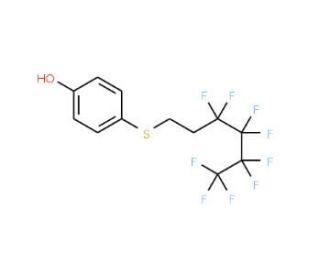 4-(3,3,4,4,5,5,6,6,6-Nonafluorohexylthio)phenol (CAS 892155-14-5) - chemical structure image