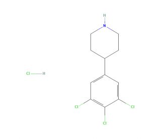 4-(3,4,5-Trichlorophenyl)piperidine hydrochloride (CAS 1853217-62-5) - chemical structure image