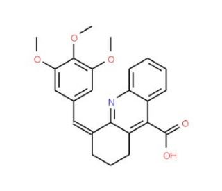4-(3,4,5-Trimethoxy-benzylidene)-1,2,3,4-tetrahydro-acridine-9-carboxylic acid - chemical structure image