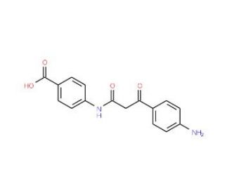 4-{[3-(4-Aminophenyl)-3-oxopropanoyl]-amino}benzoic acid - chemical structure image