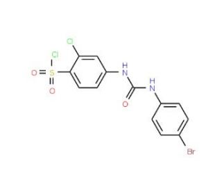 4-[3-(4-Bromo-phenyl)-ureido]-2-chloro-benzene sulfonyl chloride - chemical structure image