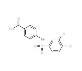 4-(3,4-Dichloro-benzenesulfonylamino)-benzoic acid - chemical structure image