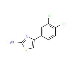 4-(3,4-Dichloro-phenyl)-thiazol-2-ylamine (CAS 39893-80-6) - chemical structure image