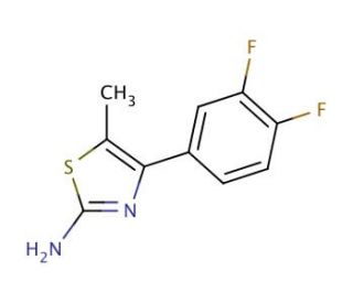 4-(3,4-difluorophenyl)-5-methyl-1,3-thiazol-2-amine - chemical structure image