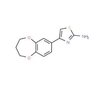 4-(3,4-dihydro-2H-1,5-benzodioxepin-7-yl)-1,3-thiazol-2-amine (CAS 306935-51-3) - chemical structure image