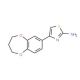 4-(3,4-dihydro-2H-1,5-benzodioxepin-7-yl)-1,3-thiazol-2-amine (CAS 306935-51-3) - chemical structure image