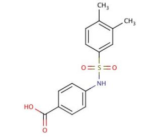 4-(3,4-Dimethyl-benzenesulfonylamino)-benzoic acid - chemical structure image