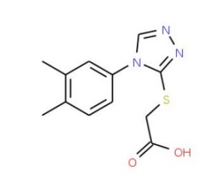 {[4-(3,4-dimethylphenyl)-4H-1,2,4-triazol-3-yl]thio}acetic acid (CAS 923770-48-3) - chemical structure image