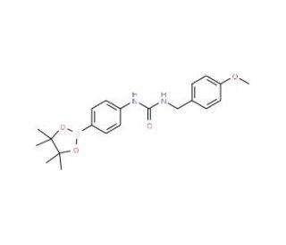 4-(3-(4-Methoxybenzyl)ureido)phenylboronic acid, pinacol ester (CAS 874298-21-2) - chemical structure image