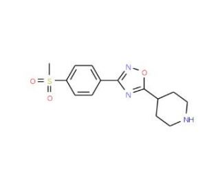 4-{3-[4-(Methylsulfonyl)phenyl]-1,2,4-oxadiazol-5-yl}piperidine (CAS 849925-03-7) - chemical structure image