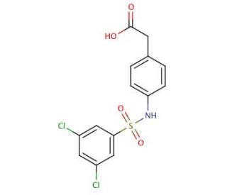 (4-{[(3,5-dichlorophenyl)sulfonyl]amino}phenyl)acetic acid - chemical structure image