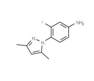 4-(3,5-dimethyl-1H-pyrazol-1-yl)-3-fluoroaniline - chemical structure image