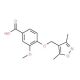 4-(3,5-Dimethyl-isoxazol-4-ylmethoxy)-3-methoxy-benzoic acid - chemical structure image
