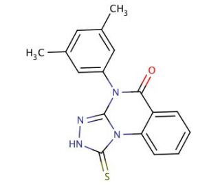 4-(3,5-Dimethyl-phenyl)-1-mercapto-4H-[1,2,4]triazolo[4,3-a]quinazolin-5-one - chemical structure image