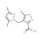 4-(3,5-Dimethyl-pyrazol-1-ylmethyl)-5-methyl-isoxazole-3-carboxylic acid (CAS 957514-12-4) - chemical structure image
