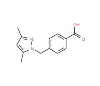 4-(3,5-Dimethyl-pyrazol-1-ylmethyl)-benzoic acid (CAS 312531-87-6) - chemical structure image