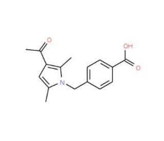 4-(3-Acetyl-2,5-dimethyl-pyrrol-1-ylmethyl)-benzoic acid - chemical structure image
