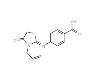 4-(3-Allyl-4-oxo-thiazolidin-2-ylideneamino)-benzoic acid (CAS 303093-13-2) - chemical structure image