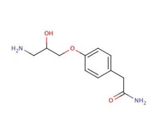 4-(3-Amino-2-hydroxypropoxy)phenylacetamide (CAS 81346-71-6) - chemical structure image