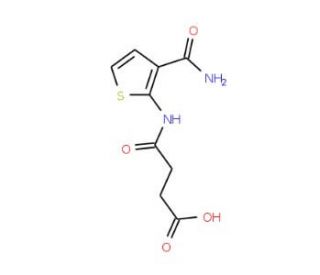 4-{[3-(aminocarbonyl)thien-2-yl]amino}-4-oxobutanoic acid - chemical structure image