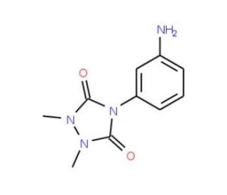 4-(3-aminophenyl)-1,2-dimethyl-1,2,4-triazolidine-3,5-dione - chemical structure image