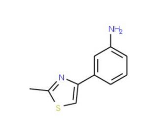 4-(3-Aminophenyl)-2-methylthiazole (CAS 89250-34-0) - chemical structure image