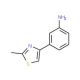 4-(3-Aminophenyl)-2-methylthiazole (CAS 89250-34-0) - chemical structure image
