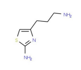 4-(3-Aminopropyl)-1,3-thiazol-2-amine (CAS 136604-78-9) - chemical structure image