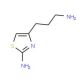 4-(3-Aminopropyl)-1,3-thiazol-2-amine (CAS 136604-78-9) - chemical structure image
