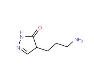 4-(3-Aminopropyl)-2,4-dihydro-3H-pyrazol-3-one (CAS 7032-17-9) - chemical structure image