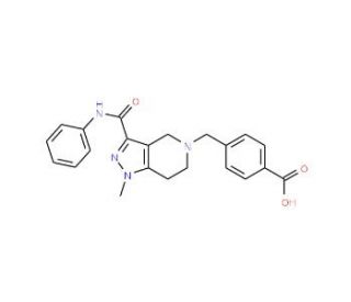 4-{[3-(anilinocarbonyl)-1-methyl-1,4,6,7-tetrahydro-5H-pyrazolo[4,3-c]pyridin-5-yl]methyl}benzoic acid - chemical structure i