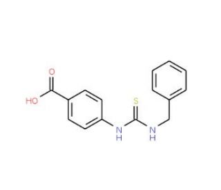 4-(3-Benzyl-thioureido)-benzoic acid (CAS 109310-93-2) - chemical structure image