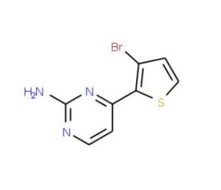 4-(3-Bromo-2-thienyl)-2-pyrimidinamine (CAS 886360-54-9) - chemical structure image